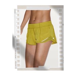 Lululemon Hotty Hot Short II 2.5” in Golden Lime